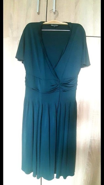 Women Aquascutum Dress Green Viscose 36 / S / 44