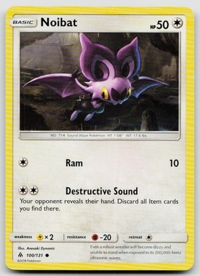 LP Noibat 100/131 Common Forbidden Light Pokemon