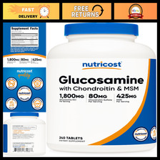 Glucosamine 1800mg with Chondroitin  MSM - 240 Tablets, Non-GMO, Gluten Free