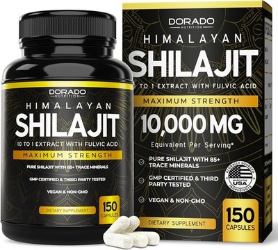 Pure Himalayan Shilajit 150 1000mg with 85 Trace Minerals USA Made