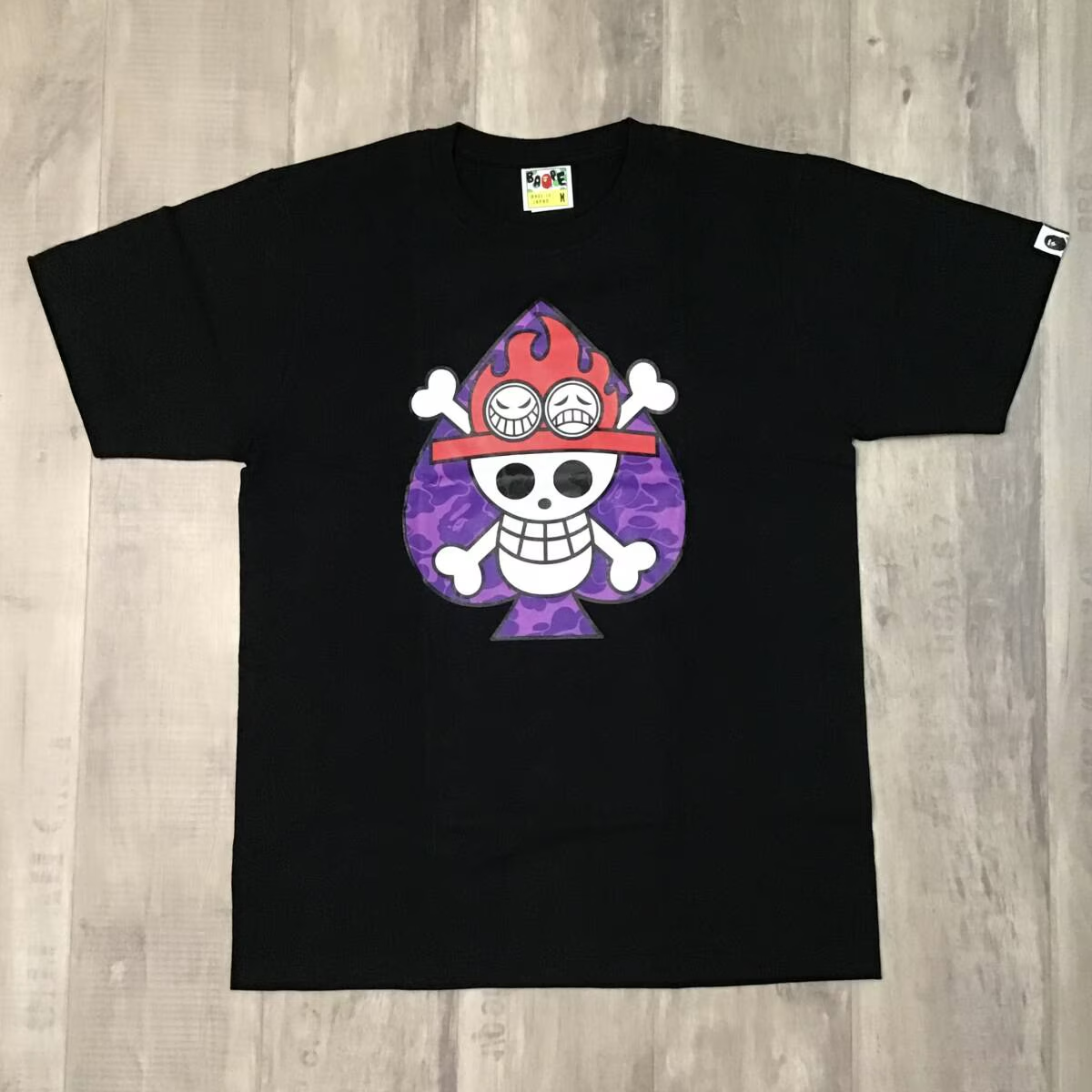 Aoyama Exclusive ONE PIECE × BAPE CAMO Ace Flag T-Shirt A Bathing