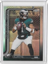 2025 Topps Chrome Football #247 Jalen Hurts Base - Etch Variation Eagles (KH2)