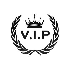 2x Lorbeerkranz VIP ‏Autoaufkleber laurel VIP Car stickers 18x16cm JDM