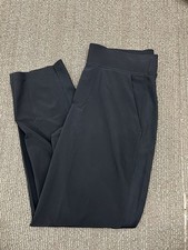 Athleta Women's Ankle Pants Black 2P Petites Elastic Waist Pockets Stretch