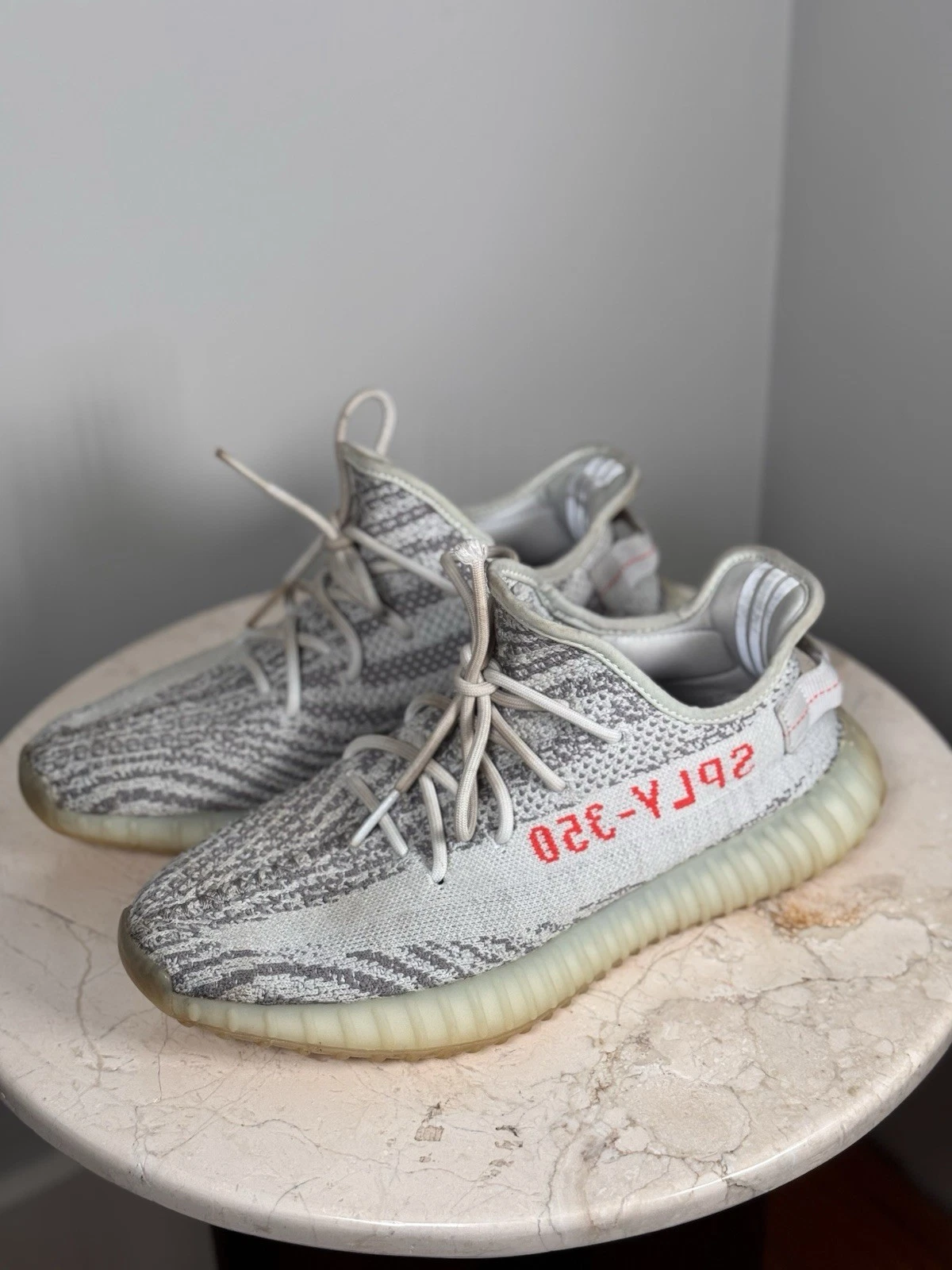 Adidas Yeezy Boost 350 V2 Uomo Tinta Blu Taglia 9.5US Buone Condizioni