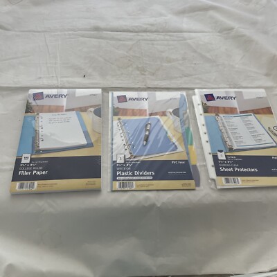 Avery Write-On  Plastic Dividers, #17180, 5-1/2  X 8-1/2 , Filler Paper & Protec