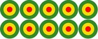 x10 40mm Reggae Roundel Vinyl Stickers ska scooter laptop car target cool rasta