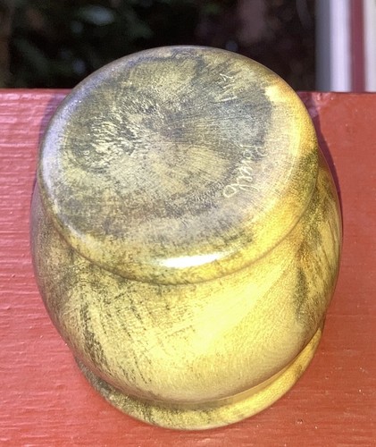 Hawaiian Pomelo Wood Container w/Lid~Local Artist~Gallery & Collector Quality 22 - Picture 6 of 6