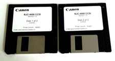 2 Vintage Cannon Floppy Disks BJC-4000 CCSI Version 1.0 Computer Software 3.5"