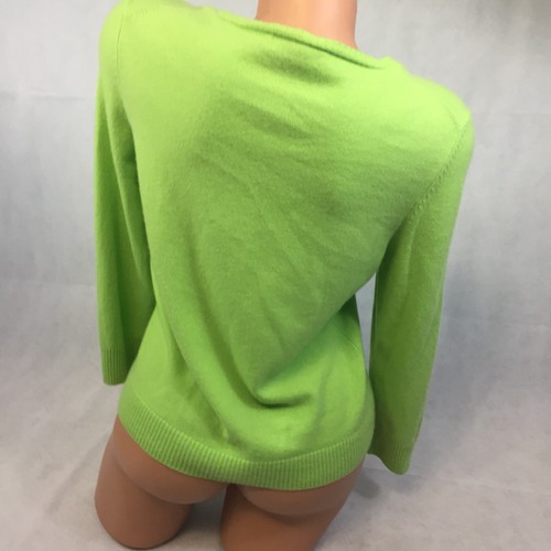 Daniel Bishop 100% Cashmere Sweater Womens Large Button Up Front Bling Buttons - Picture 3 of 12