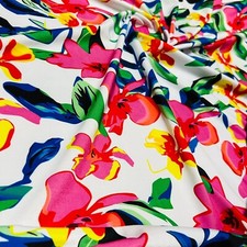 Printed Colorful Floral 4Way Stretch Fabric 60"Wide Swimsuit Spandex By The Yard