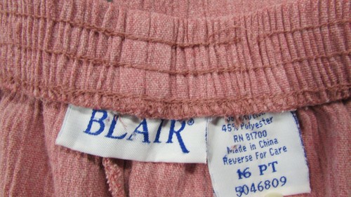 Womens Size 16PT Pink Stretch Waist Crepe Casual Pants By Blair - Picture 3 of 4