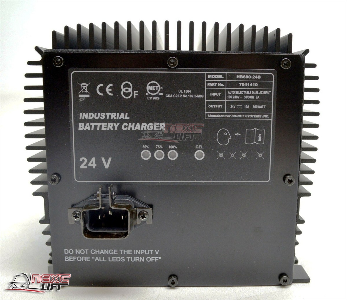GENIE BATTERY CHARGER SCISSOR LIFT AERIAL SIGNET HB600 24B-24V 19A