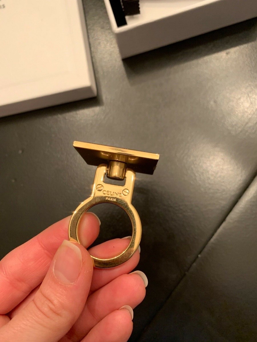 Celine 100% Brass Phone Ring Brand New in Celine Box | eBay