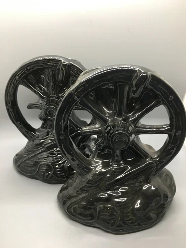 McCoy Wagon Wheel Vases (2)
