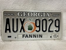 2008 Georgia License Plate ~ Fannin County