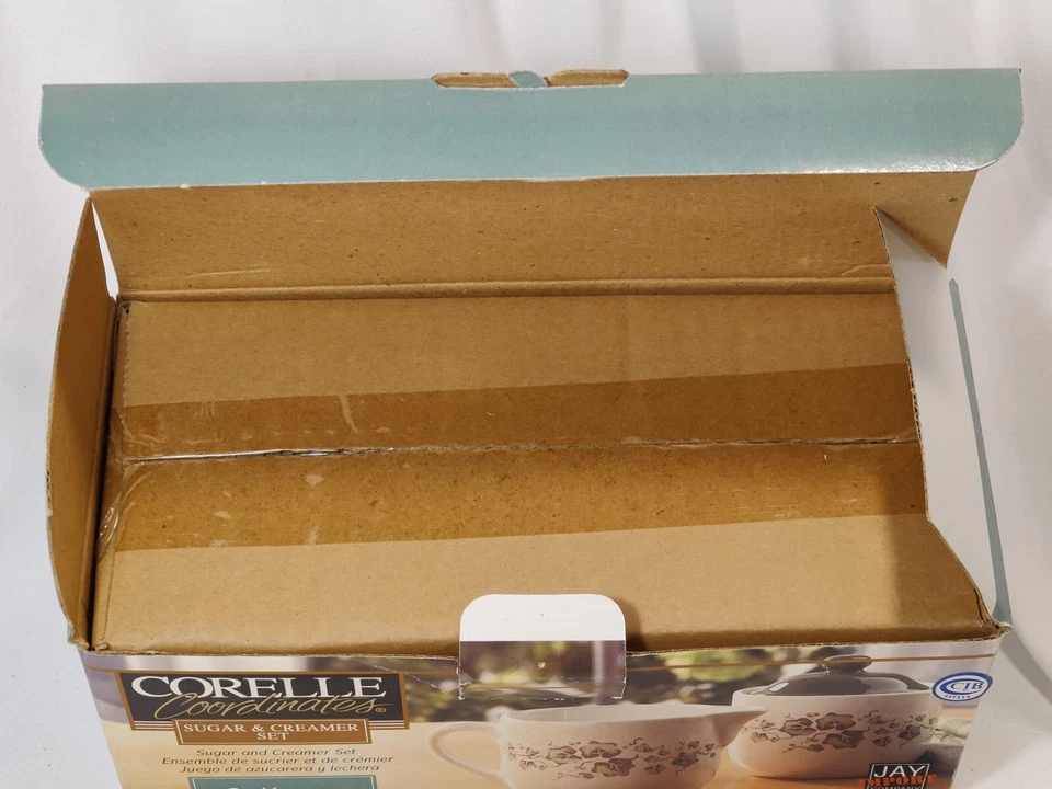 Corelle Coordinates Callaway Ivy Cream Pitcher and Sugar Bowl Set New Sealed Box - Image 2 of 4