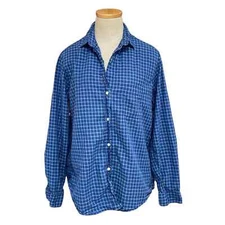 Grayson The Hero Button Down Shirt Men's M Medium Checkered Blue