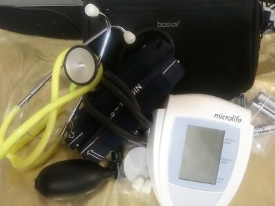 Microlife Blood Pressure Monitor Model BP3ABO-H Adult Cuff w Yellow Stethescope