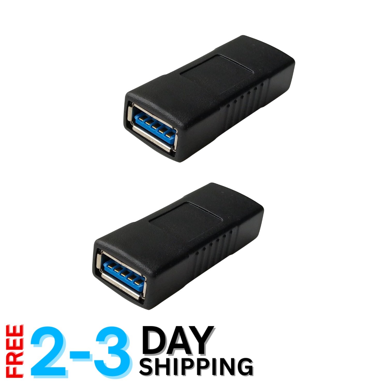 Compact USB 3.0 Female Adapter Coupler 2-Pack for Faster Connectivity