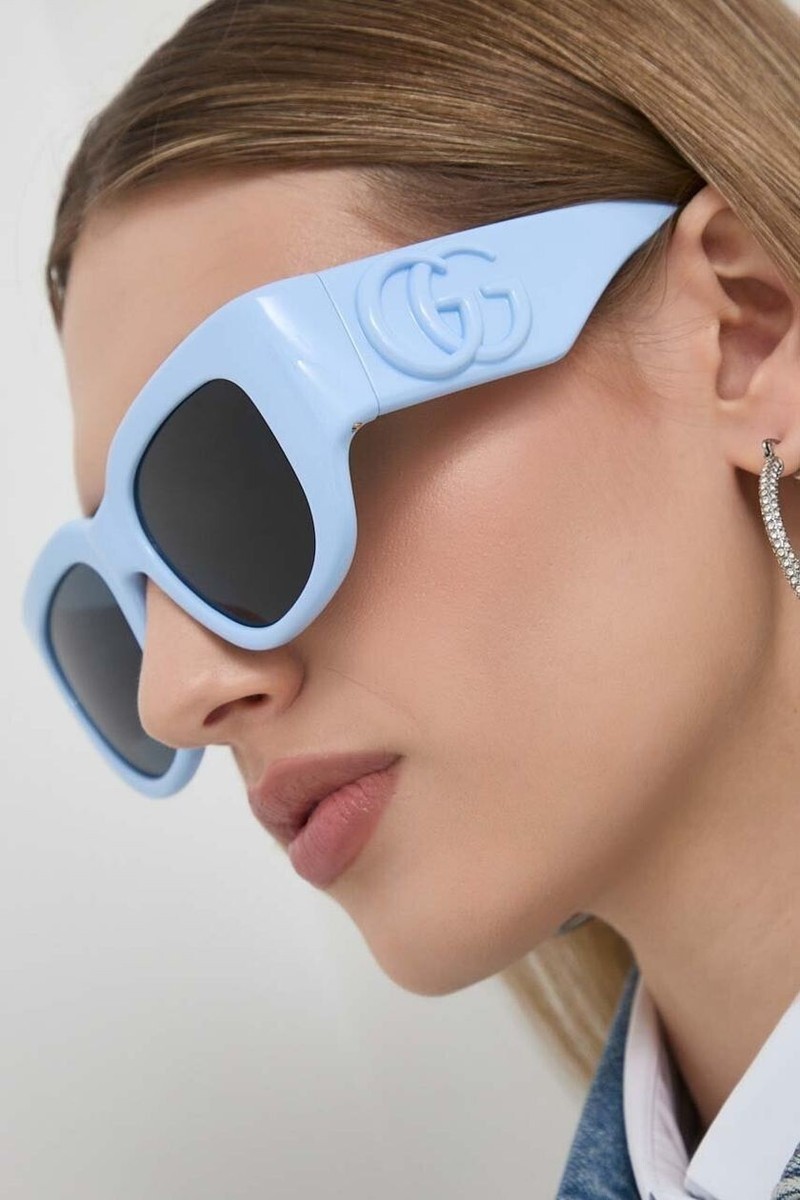 Gucci GG1545S 004 BRAND NEW Sunglasses Light Blue Women Square Gucci Women Sunglasses Light Blue Dark Blue Square GG1545S  main image 3