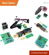 USB Programmer Set with SOIC8 Clip & Adapters for 24/25 Series Flash Memory