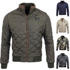 Herren Jacke Übergangsjacke Quilted Männer Windbreaker mit Ärmel-Patches A-715