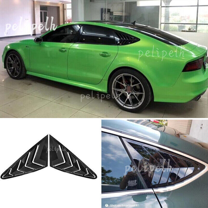 2019-2023 Audi A7 S7 RS7 Glossy Black Quarter Window Louver Scoop