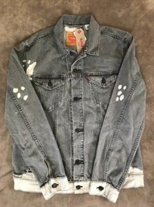 levi's bleached denim jacket