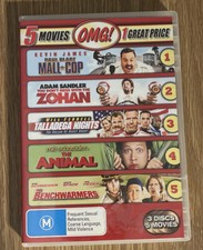 Mall Cop + You Don't Mess With The Zohan + Talladega Nights DVD (Region 4) VGC