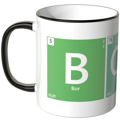 JUNIWORDS Tasse,''Periodensystem Boss'' Geschenk Chemie Physik Biologie Element