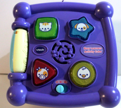 VTech ''Busy Learners Activity Cube'' Light & Sound Toddler's Learning Toy Works!