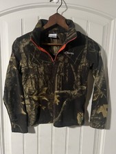 Columbia Size Small 8 Kids Camo 3/4 Zip
