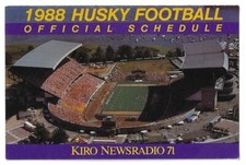 1988 University Of Washington Huskies College Football Schedule !!!