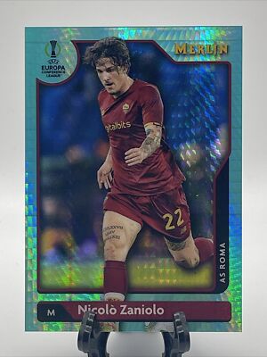 Nicolo Zaniolo 2021-22 Topps Merlin Chrome UCL AQUA PRISM REFRACTOR #41 ...