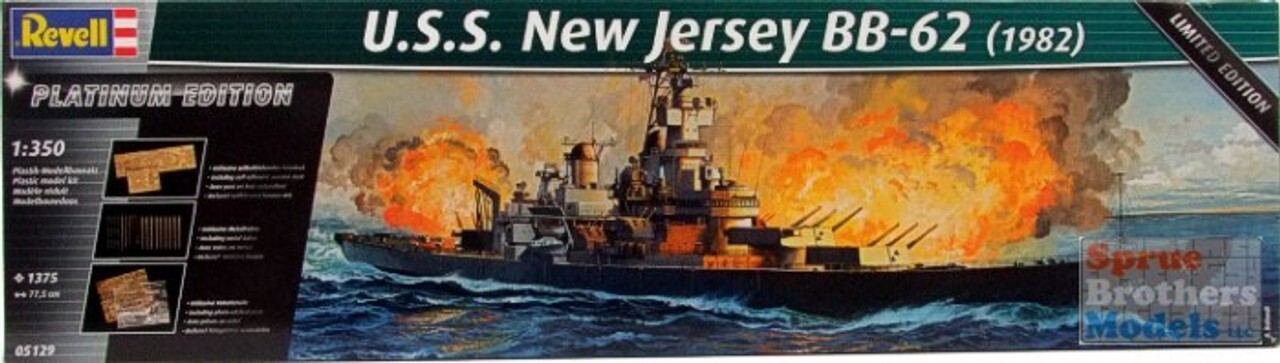 Revell of Germany 1/350 USS New Jersey BB-62 1982