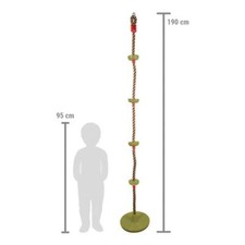 Huśtawka talerzowa i lina wspinaczkowa z stopniem, huśtawka okrągła, do 100 kg