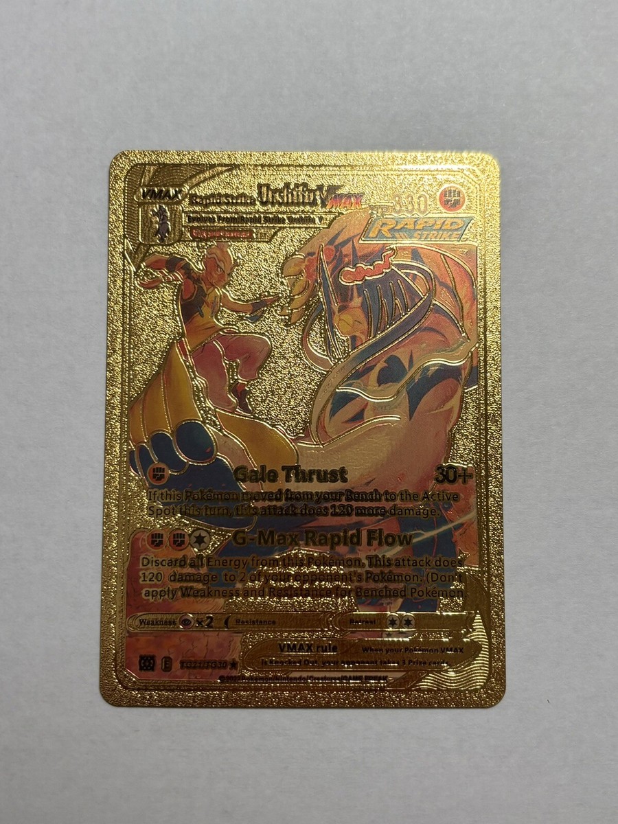 Rapid Strike Urshifu VMAX Gold Foil Fan Art Card TG21/TG30