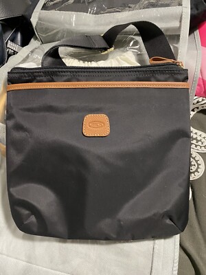 Bric's Milano Crossbody Bag Black Nylon Urban envelope Crossbody Shoulder Bag BN