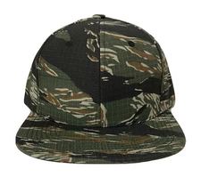 RIPSTOP TIGER STRIPES ARMY MILITARY CAMO CAMOUFLAGE BASEBALL CAP HAT SNAPBACK OS