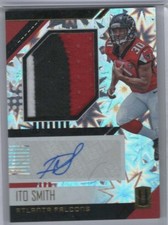 ITO SMITH 2018 PANINI UNPARALLELED ROOKIE PATCH AUTO IMPACT FALCONS RC 03/75