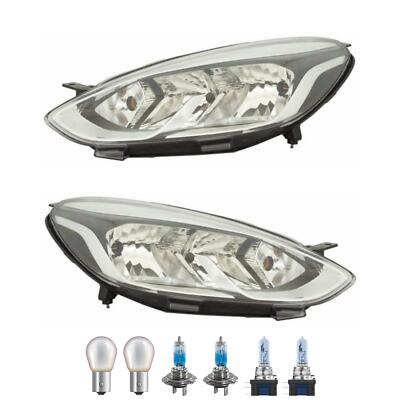 Scheinwerfer Set inkl. Premium Lampen für Ford Fiesta VII HF HJ mit LWR Motor