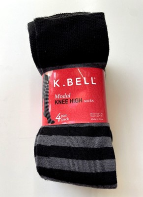 K.BELL Modal  Knee High Women's Socks 4 Pairs 9-11