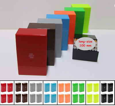   4 x Zigarettenbox - COLOR Long-Size - 100 mm Zigaretten - push/open Schachtel