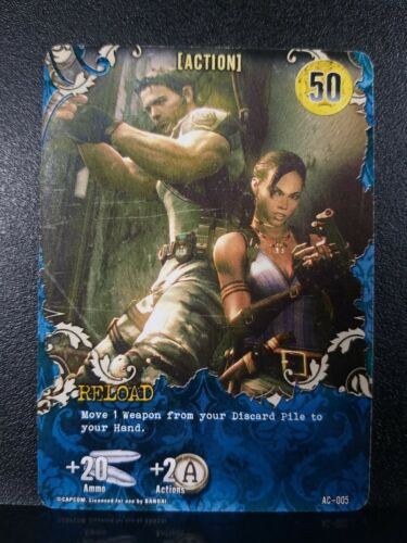 Resident Evil Deck Building Game Replacement Card Action Reload Weapon Part DBG
