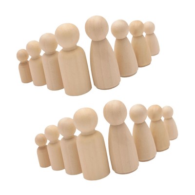 Blank Peg Puppen Holz Menschen Formen Figuren Unfinished Holz Puppe