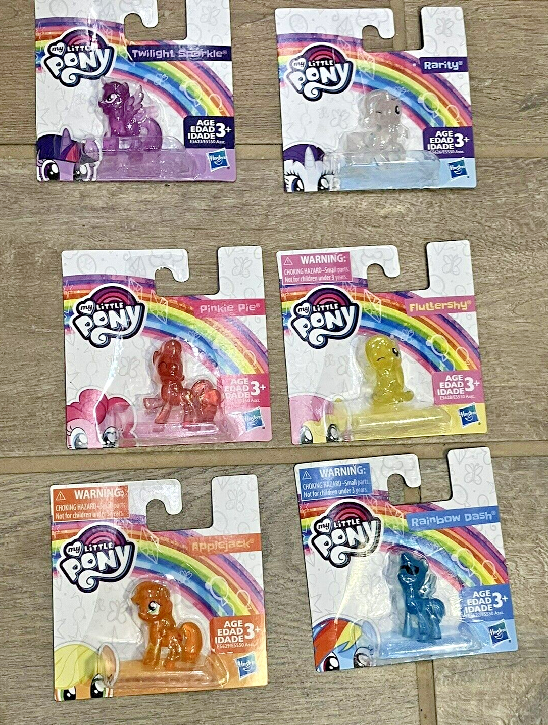 My Little Pony Pony Friends Figures 8cm Set of 6 - Pinkie Pie, Twilight  Sparkle, Applejack, Rarity, Rainbow Dash, Fluttershy