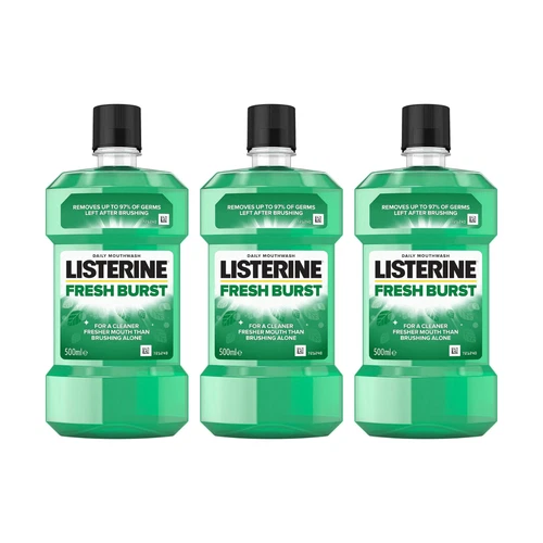 Listerine Antiseptic Mouthwash Fresh Burst 500ml x 3 - Picture 1 of 2