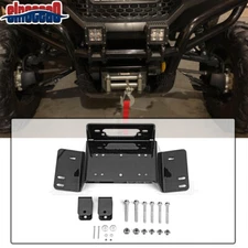 Front Bumper Winch Mount Steel Plate Kit For Honda Pioneer 700/700-4 2014-2025