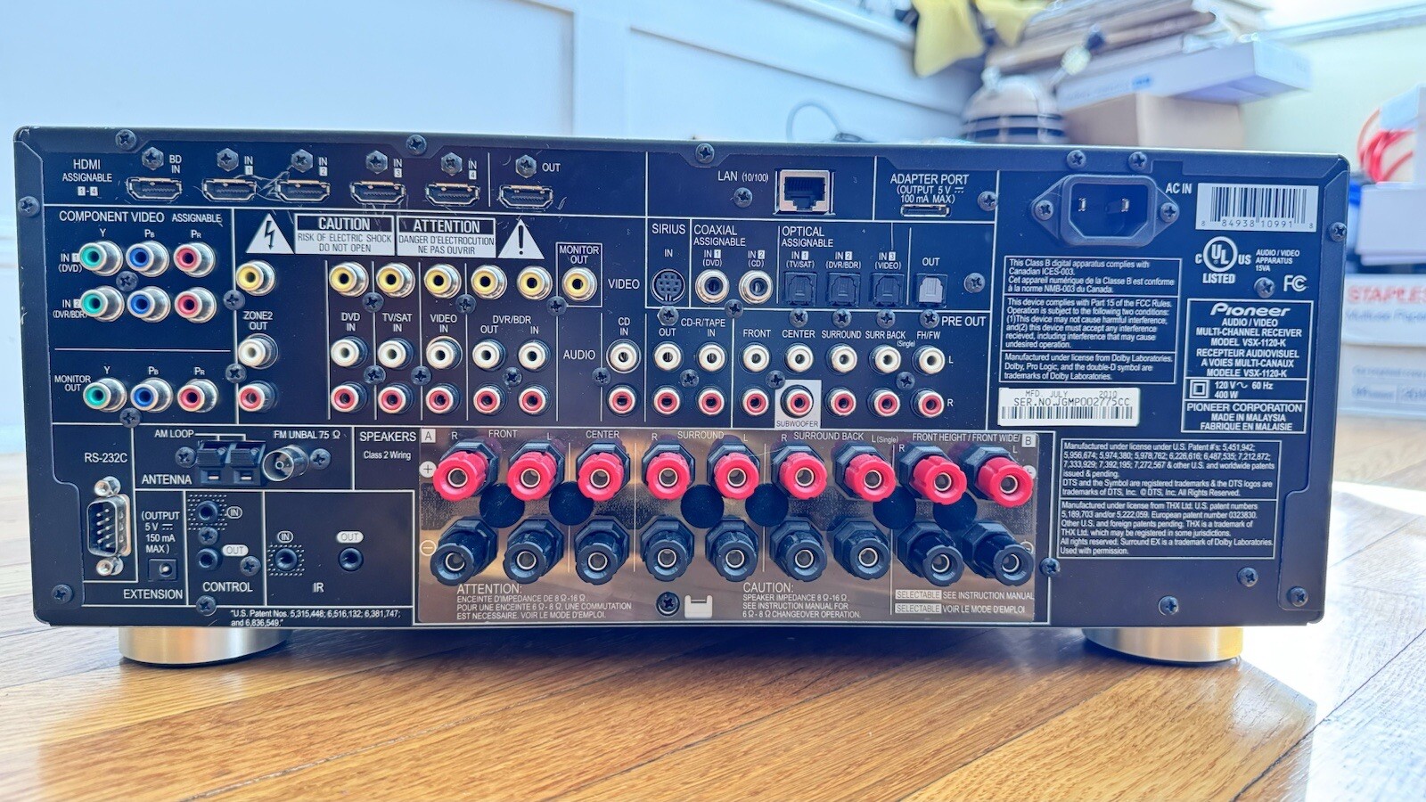 Pioneer VSX1120K 7.1 Home Theater Receiver eBay